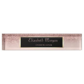 エレガントスタイリッシュグリッターグラデーション《写真》ぼけ味 デスクネームプレート (正面)