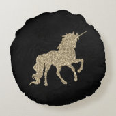 エレガントスタイリッシュグリッターホイルConfetty-Diamonds ラウンドクッション (裏面)