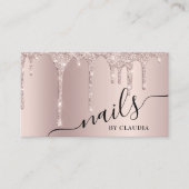 エレガントスタイリッシュグリッター乾燥爪、 ネイル 名刺 (正面)