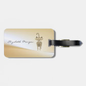 エレガントスタイリッシュシックお洒落キャットパーソナライズされた ラゲッジタグ (裏面横)