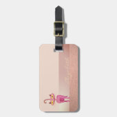 エレガントスタイリッシュシックお洒落猫 ラゲッジタグ (正面縦)