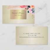 エレガントスタイリッシュシックな花 名刺 (正面/裏面)