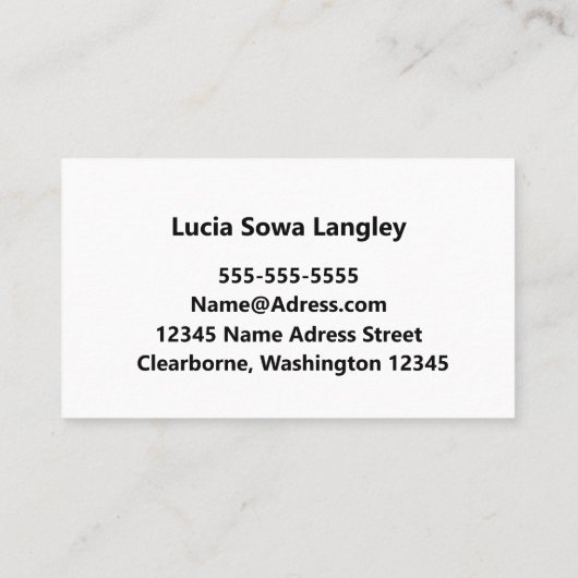 エレガントスタイリッシュシックな黒と金ゴールド 名刺 (裏面)