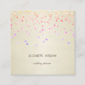 エレガントスタイリッシュシンプルカラフル紙吹雪 スクエア名刺 (正面)