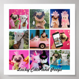 エレガントスタイリッシュシンプルパーソナライズされた写真コラージュ ポスター