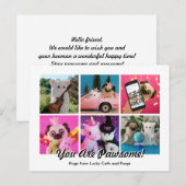 エレガントスタイリッシュシンプルパーソナライズされた写真コラージュ ポストカード (正面/裏面)