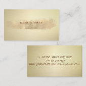 エレガントスタイリッシュシンプルフェイク金ゴールドブラシストローク 名刺 (正面/裏面)