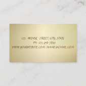 エレガントスタイリッシュシンプルフェイク金ゴールドブラシストローク 名刺 (裏面)