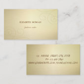 エレガントスタイリッシュシンプルフェイク金ゴールド 名刺 (正面/裏面)