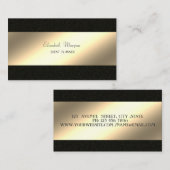 エレガントスタイリッシュシンプルフェイク金ゴールド 名刺 (正面/裏面)