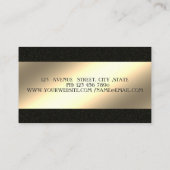 エレガントスタイリッシュシンプルフェイク金ゴールド 名刺 (裏面)