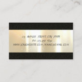 エレガントスタイリッシュシンプルフェイク金ゴールド 名刺 (裏面)