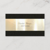 エレガントスタイリッシュシンプルフェイク金ゴールド 名刺 (正面)