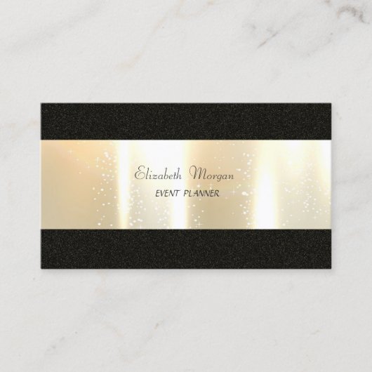エレガントスタイリッシュシンプルフェイク金ゴールド 名刺 (正面)