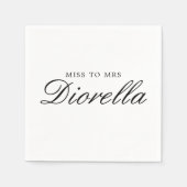 エレガントスタイリッシュシンプルブライダルシャワー スタンダードカクテルナプキン (正面)