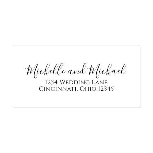 エレガントスタイリッシュシンプル差出人住所結婚ズ セルフインキングスタンプ (デザイン)