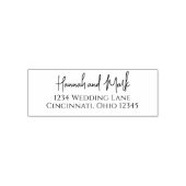 エレガントスタイリッシュシンプル差出人住所結婚ズ セルフインキングスタンプ (デザイン)