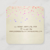 エレガントスタイリッシュシンプル、紙吹雪 スクエア名刺 (裏面)