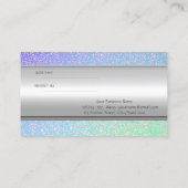 エレガントスタイリッシュストライプの,グリッター紹介カード 紹介カード (裏面)