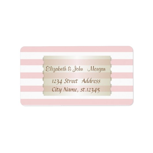 エレガントスタイリッシュストライプの ラベル (正面)