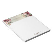 エレガントスタイリッシュストライプ花パーソナライズされた類 ノートパッド (アングル)