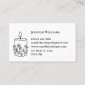 エレガントスタイリッシュタイポグラフィミニマル 名刺 (裏面)