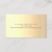 エレガントスタイリッシュトレンディープロフェッショナル、金ゴールドドット 名刺 (裏面)