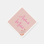 エレガントスタイリッシュトレンディー手書きスクリプト名 スタンダードカクテルナプキン (角)