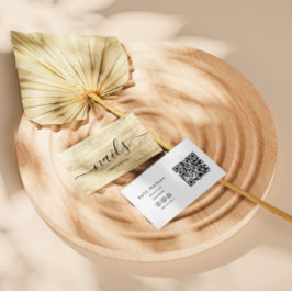 エレガントスタイリッシュネイルサロンマニキュアQrコード 名刺