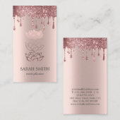 エレガントスタイリッシュバラ金ゴールドドリップス 名刺 (正面/裏面)