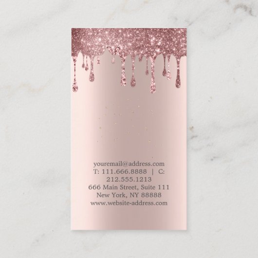 エレガントスタイリッシュバラ金ゴールドドリップス 名刺 (裏面)