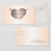 エレガントスタイリッシュバラ金ゴールドハート紹介カード 紹介カード (正面/裏面)