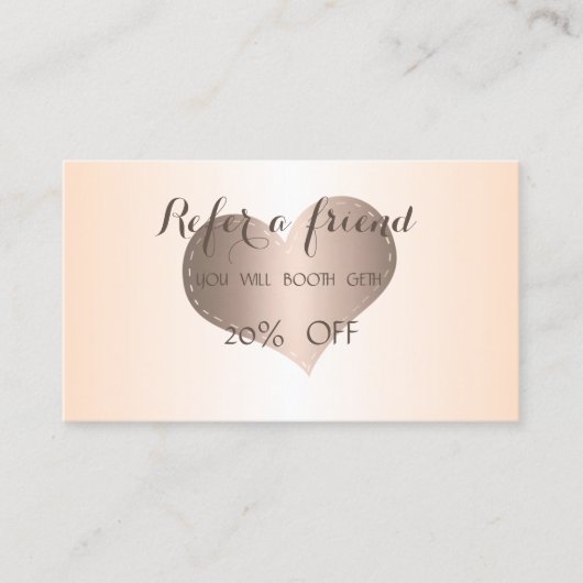 エレガントスタイリッシュバラ金ゴールドハート紹介カード 紹介カード (正面)