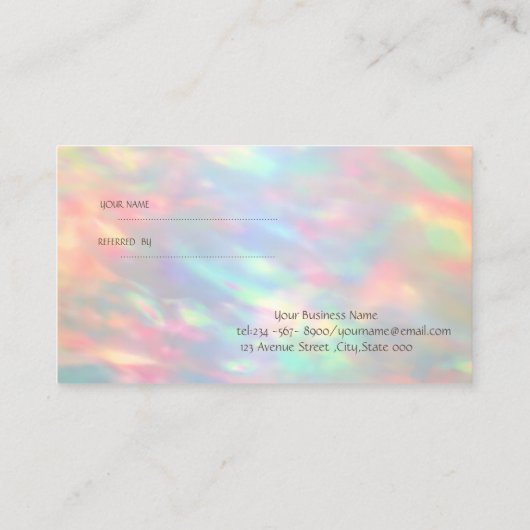 エレガントスタイリッシュバラ金ゴールドハートOpal 紹介カード (裏面)