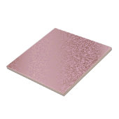 エレガントスタイリッシュバラ金ゴールド幾何学模様ピンク タイル (側面)