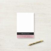 エレガントスタイリッシュバラ金ゴールド幾何学模様ピンク ポストイット (デスク上)