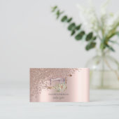 エレガントスタイリッシュバラ金ゴールド裁縫機 名刺 (スタンド正面)