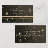 エレガントスタイリッシュフェイク金ゴールドストライプのきらびやかな 名刺 (正面/裏面)