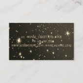 エレガントスタイリッシュフェイク金ゴールドストライプのきらびやかな 名刺 (裏面)