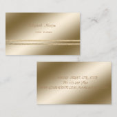 エレガントスタイリッシュフェイク金ゴールドストライプの 名刺 (正面/裏面)