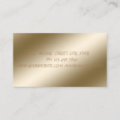 エレガントスタイリッシュフェイク金ゴールドストライプの 名刺 (裏面)