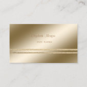 エレガントスタイリッシュフェイク金ゴールドストライプの 名刺 (正面)