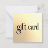 エレガントスタイリッシュフェイク金ゴールドブラックはっきりした美しい ノートカード (正面)