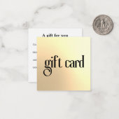 エレガントスタイリッシュフェイク金ゴールドブラックはっきりした美しい ノートカード (正面/裏面インサイチュ)