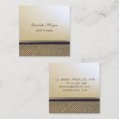 エレガントスタイリッシュフェイク金ゴールド，きらめく金ゴールド続編 スクエア名刺 (正面/裏面)
