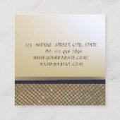 エレガントスタイリッシュフェイク金ゴールド，きらめく金ゴールド続編 スクエア名刺 (裏面)