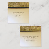 エレガントスタイリッシュフェイク金ゴールド，きらめく金ゴールド続編 スクエア名刺 (正面/裏面)