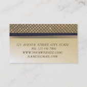 エレガントスタイリッシュフェイク金ゴールド,きらめく金ゴールド続編 名刺 (裏面)