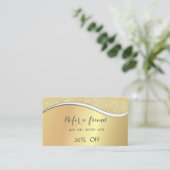 エレガントスタイリッシュフェイク,金ゴールド,キラキラした紹介カード 紹介カード (スタンド正面)