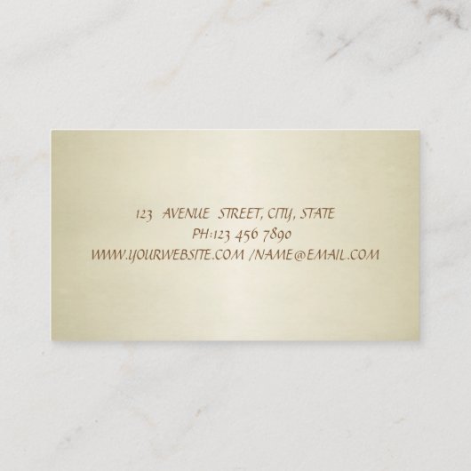 エレガントスタイリッシュプロのピンクのフラミンゴクラウン 名刺 (裏面)